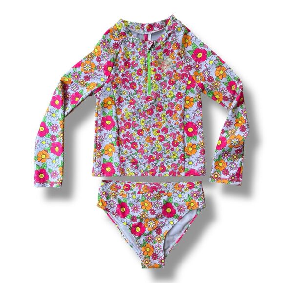 Betsey Johnson Girls 2-Piece Swimsuit Set Bathing Suit – Size 14 BNWT - Picture 2 of 12